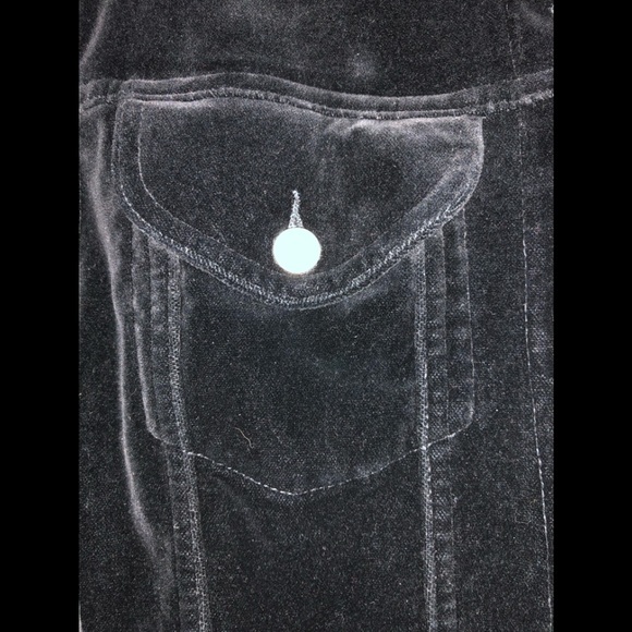 Banana Republic Velour Blazer Jacket Sz S🌹Metallic Buttons🌹98% Cotton🌹Pockets - Picture 2 of 12